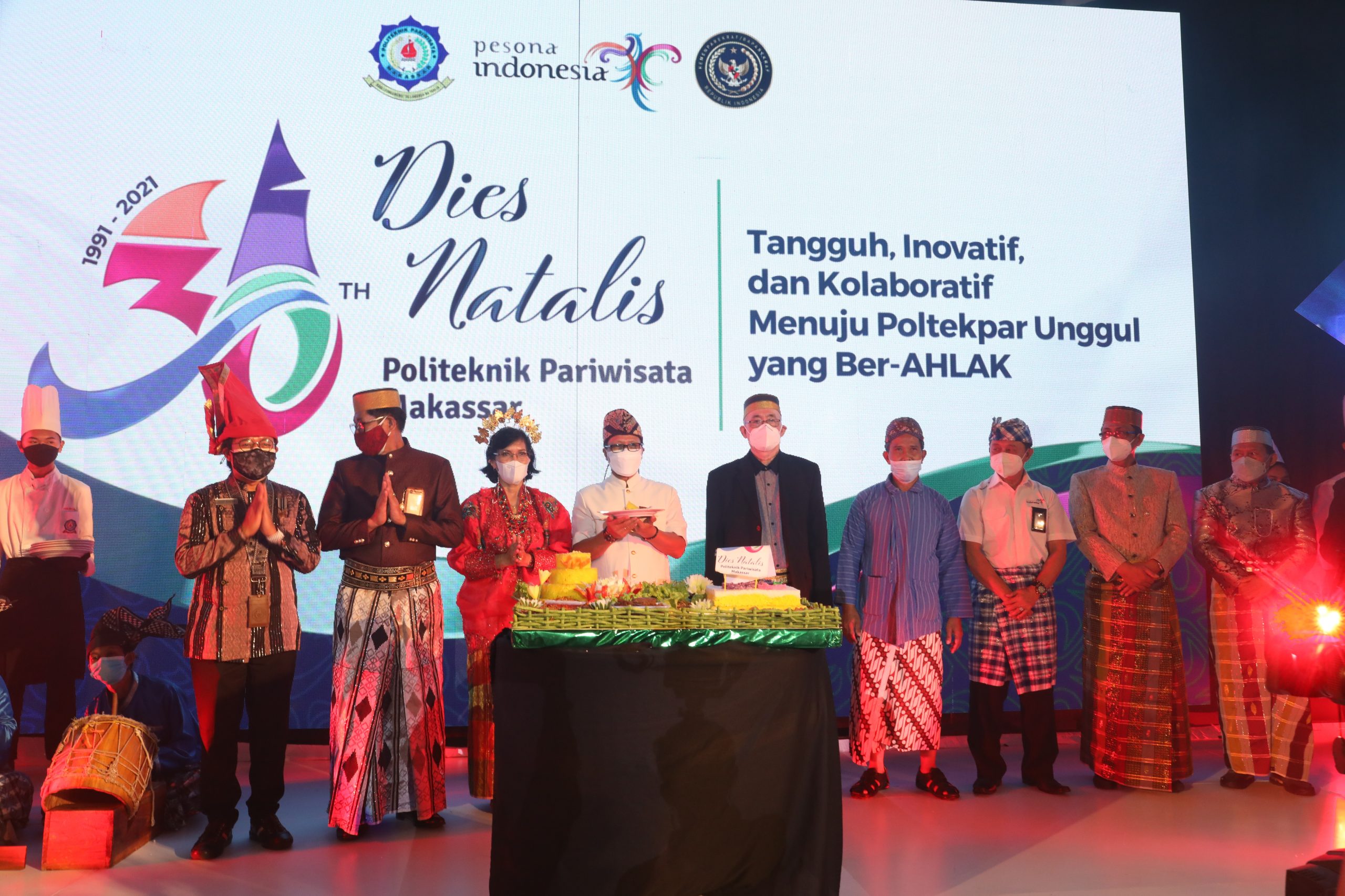 Politeknik Pariwisata Makassar Menggelar Seremoni Penutupan Rangkaian Kegiatan Dies Natalis Poltekpar Makassar pada Senin, 20 September 2021