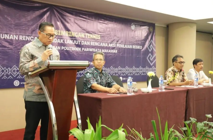 Politeknik Pariwisata Makassar melaksanakan Bimbingan Teknis (Bimtek) Penyusunan Tindak Lanjut dan Rencana Aksi Penilain Resiko