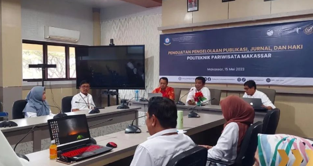 Pusat Penelitan dan Pengbadian Kepada Masyarakat (P3M) Poltekpar Makassar melaksanakan Pengelolaan Publikasi Jurnal dan Haki