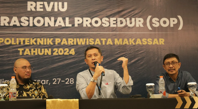 Politeknik Pariwisata Makassar melaksanakan Reviu Standar Operasional Prosedur (SOP) di Lingkungan Poltekpar Makassar Tahun 2024