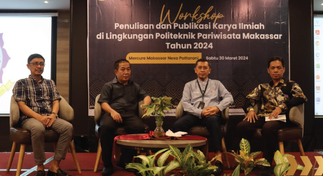 Unit Penelitian dan Pengabdian Pada Masyarakat Politeknik Pariwisata Makassar melaksanakan Workshop Penulisan dan  Publikasi Karya Ilmiah
